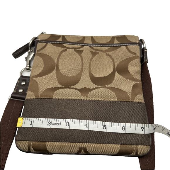 COACH Brown Signature Canvas Crossbody - Picture 6 of 7